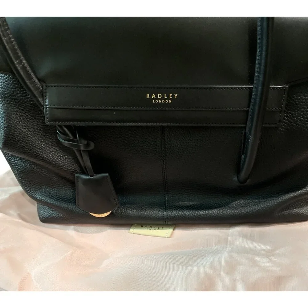 Radley London Black Ripley Road Flap Magnetic Closure Bag Purse NEW - Picture 9 of 12